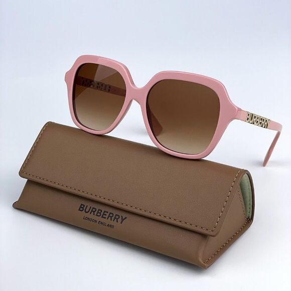 NEW Burberry BE4389 406113 Pink Brown Gradient Oversized Square Women Sunglasses - Picture 3 of 11